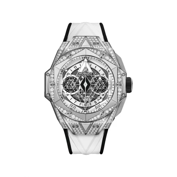 宇舶/Hublot Big Bang系列 缎面及抛光钛金属镶嵌172颗钻石 45 毫米 男表 418.NX.2001.RX.1604.MXM20