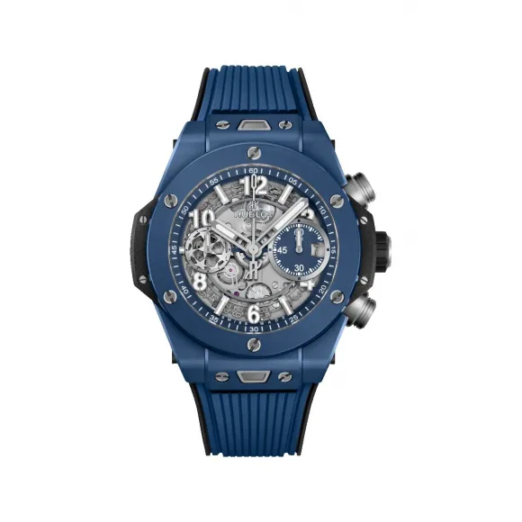 宇舶/Hublot Big Bang系列 42MM 微珠喷砂蓝色陶瓷 自动机械机芯 男表 441.EX.5129.RX.UCL22