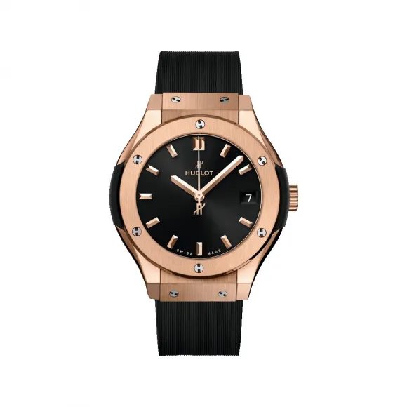 宇舶/Hublot 经典融合系列 33MM 抛光及缎面18K王金 石英机芯 女表 581.OX.1480.RX