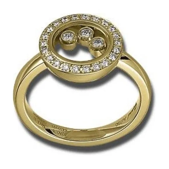 Chopard Happy Diamonds Icons Yellow Gold Pave Ring Size A